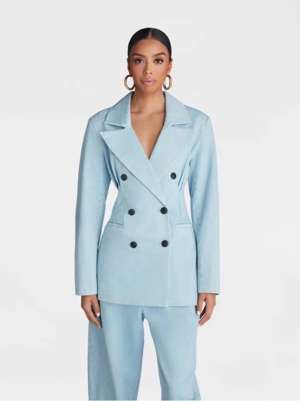KBB by KAHLANA The corset denim blazer . Not oversized